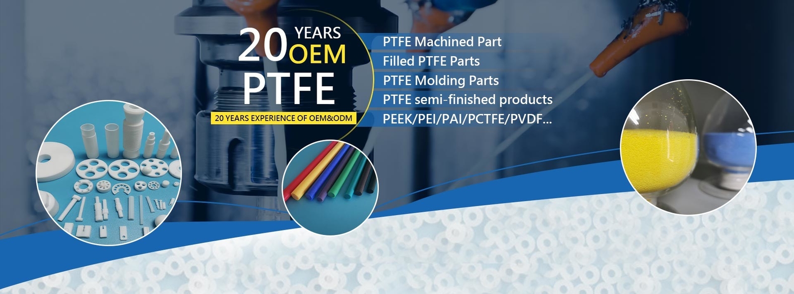 chất lượng Bộ phận PTFE tùy chỉnh nhà máy sản xuất